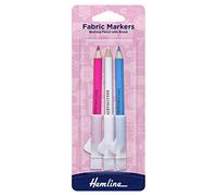 Hemline Dressmaker Fabric Marking Pencils with Brush. Set of 3