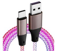 Hemlosk Cavo di ricarica USB-A a USB-C multicolore - 100 cm - Cavo di ricarica USB C LED - Luce LED pulsante - Cambio colore calmo - Senza sfarfallio fastidioso - Attira tutti gli sguardi - Per