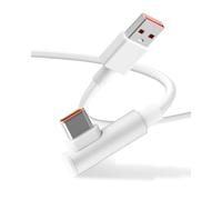 Hemlosk Cavo USB Type-C 1,8M 120W 6A Ricarica Rapida 90 Gradi, Cavo USB C TurboCharge per Xiaomi 14 13T Pro Redmi Note 13 12 POCO X6 Mi Pad, Cavo Ricarica Rapida Type C per Uso Intensivo e Gaming