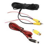 Hemlosk Cavo Video RCA Maschio a Maschio da 6 m per il Collegamento di Monitor e Telecamera di Retromarcia, Prolunga AV con Jack Video Adattatore RCA Femmina-Femmina e Cavo di Alimentazione DC 1m