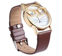 Hemobllo 1 Pc Orologio Da Gatto Casuale Orologio Da Polso Regali Per Bambini I Bambini Guardano Orologi Da Gatto Orologio Alla Moda Unità Di Elaborazione Guscio D'oro Bambino Carino
