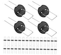 Hemobllo 1 Set Chiodi U per con Rondelle Fissaggio Stabilizzatori per Recinzioni e Pacciamatura per Strutture Esterni e Decorazioni