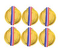 Hemobllo 1 Set Medaglie Gioco Plastica per Premi Sportivi Scuola E Competizioni Accessori Festa E Giochi con Laccio Comodo Riconoscimento Onore E Impegno 6 Pezzi