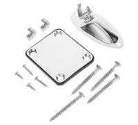 Hemobllo 1 set Piastra Jack per Chitarra Elettrica con Viti Uscita per Chitarra Facili da Installare per Elettriche e Bassi Design Alla Moda e Sensibilità