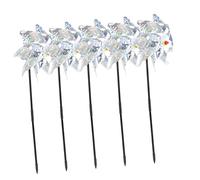 Hemobllo 1 Set Windmill Bird Reflective Pinwheels per Spaventapasseri Decorativi Resistente Agenti Atmosferici per Frutteti E Spazi Esterni 5 Pezzi