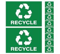 Hemobllo 10 Adesivi Per Il Riciclaggio Dei Rifiuti Adesivi Per Bidoni Della Spazzatura Etichette Con Simbolo Del Riciclaggio Dei Rifiuti Per Bidoni Della Spazzatura Etichette Adesive
