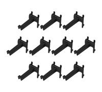 Hemobllo 10 Ganci Neri per Pannelli Forati in Plastica per Carichi Pesanti, Ganci da Parete per Utensili e Mensole Espositive, Organizzatori Versatili per Laboratori, Negozi e Esposizioni