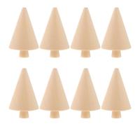 Hemobllo 10 Pezzi Albero di Natale in Legno Grezzo per Studenti, Modello | Disegnare, Non Facile da Rompere, Non Si Deforma, per Disegno e Manualità, Colore Kaki