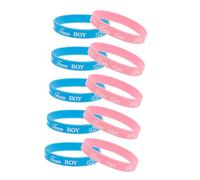 Hemobllo 10 Pezzi Braccialetti Silicone per Gender Reveal per Accessori Eleganti per Celebrazioni Resistente e Design Unico per Ragazzi e Ragazze