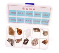 Hemobllo 10 pezzi Campioni Minerali Naturali Irregolari Decorazioni da Scrivania per Collezione Pietre Didattico per Geologia e Scienze Regalo per Studenti e Appassionati