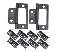 Hemobllo 10 pezzi Cerniere Mobili in Ferro Nero Opaco per Cucina Cerniere Battenti Autoregolanti con Chiusura Automatica Supporto Pesante per Porte Armadio Design Elegante e Facile