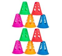Hemobllo 10 Pezzi Conetti Allenamento Calcio e Pattinaggio, Plastica PVC | Colori Assortiti Vivaci, per Squadre Giovanili, Aiuta Esercizi e Fantasia Colore Casuale
