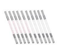 Hemobllo 10 pezzi Matita Microblading Sopracciglia Doppia Punta per Trucco Naturale Penna Tatuaggio Sopracciglia Professionale Portatile Bianco e Rosa