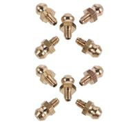 Hemobllo 10 Pezzi Mini Ingrassatore in Ottone M4x0.7 Diritto per | Filettatura Standard, Flusso di Lubrificazione Fluido, Parete Interna Liscia senza Bave, Colore Oro