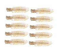 Hemobllo 10 pezzi Mollette Capelli Donne No Bend per Styling Fermagli Eleganti per Frangia con Glitter Oro Accessori Acconciature Resistenti Piega per Sport e Uso Quotidiano