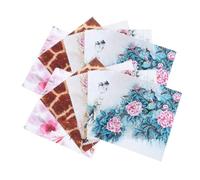 Hemobllo 10 pezzi Panni in Microfibra per Occhiali e Lenti con Stampa Assorbenza Riutilizzabili per Pulizia di Schermi e Gioielli