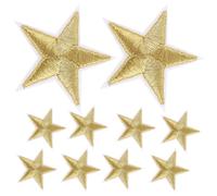 Hemobllo 10 Pezzi Patch Termoadesivi a Stella a Cinque Punte in Poliestere per Abbigliamento, Decorazione e Personalizzazione di Giacche e Zaini, la Festa del Papà