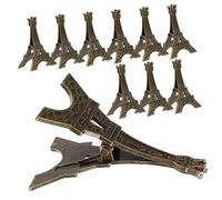 Hemobllo 10 pezzi Portamemo Torre Eiffel in Metallo Porta Segnaposto e Note Stabile in Lega Resistente per Matrimoni Feste Ristoranti Supporto Foto e Biglietti da Visita