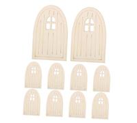 Hemobllo 10 pezzi Porte in Legno per Fata da Esterno Porte Creative da Decorare per Alberi e Case Miniature per Decorazioni Natalizie e Artigianato DIY