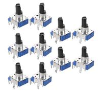 Hemobllo 10 Pezzi Potenziometro Doppio Lineare Verticale per Pianoforte Digitale Rotazione Fluida e Struttura in Metallo e Plastico a 4 Pin, per Riparazione Tastiere