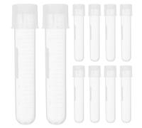Hemobllo 10 pezzi Provette Coniche in Plastica Tappo Vite Tubo di Trasporto Campioni Graduato con Fondo Conico e Design Due Stadi per Uso Laboratoristico Misurazione Precisa e
