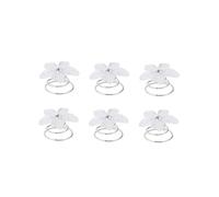 Hemobllo 10 pezzi Pz Fermagli Capelli Sposa Spirale in Resina Bianca con Fiore a 5 Lame Clip Capelli Flessibili per Donna e Ragazze Accessori Matrimonio per Acconciature Eleganti