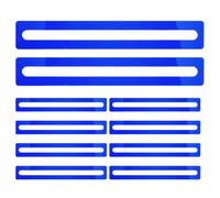 Hemobllo 10 Pezzi Righello Guida Lettura in Acrilico Blu, Striscia | Tracciamento degli Occhi, Scorrimento Fluido, Supporto per Esami e Biblioteche, per Studenti