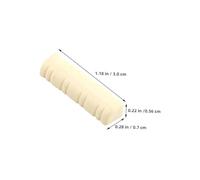 Hemobllo 10 Pezzi Selle per Ponte Chitarra in Plastica Beige Dado Piatto per Mandolino Banjo Ukulele e Basso Elettrico Accessori Resistenti per Strumenti Corda per Professionale e Didattico