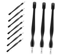 Hemobllo 10 pezzi Spingi Cuticole in Acciaio Inossidabile Doppia Punta per Manicure e Pedicure Strumento e Antiscivolo per Rimozione Pellicine e Pulizia Unghie per Domestico e