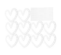 Hemobllo 10 Set Supporto a Cuore in Ferro per Bouquet da Sposa | Bianco, per Casa e Nozze, Fissaggio degli Steli, Aiuta la Precisione Floreale, per Spose e Amiche