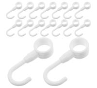 Hemobllo 100 Ganci per Tubi di Plastica Bianchi 12 MM Ganci Versatili per Scaffali e Appendiabiti Accessori per Organizzazione Casa e Bagno senza Installazione Supporto Stabile per