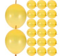 Hemobllo 100 Palloncini in Lattice Coda Dorata da 10 Pollici Set Decorazioni per Feste Fai da Te Kit Palloncini Link per Compleanni e Matrimoni Forniture per Decorazioni Interni ed