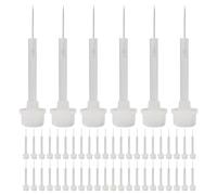 Hemobllo 100 Pennelli di Ricambio per unghie in Plastica Mini Pennello per Nail Liner Art Punta Sottile Setole Morbide per Nail Design Professionale Compatibile Flaconi Gel per