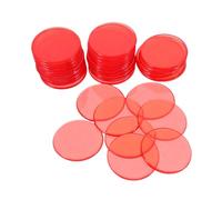 Hemobllo 100 pezzi Contatori Matematici Trasparenti Semitrasparenti per Dischi Colorati per Giochi Educativi di Matematica e Tombola Marcatori Plastica per Scuola e Attività Didattiche