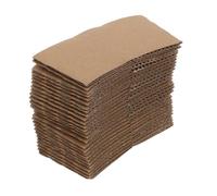 Hemobllo 100 pezzi Coprisleeve in Kraft Antiscottatura per Bicchieri Manicotti Resistenti al per Tazze da Caffè e Tè Protezione Isolante Pratica e Durevole