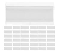Hemobllo 100 Pezzi display del prezzo del supporto espositore porta etichette piccolo piccoli supporti per cartelli trasparenti porta segnaletica in plastica per merci PVC Transparent