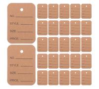 Hemobllo 100 Pezzi Etichette per Abbigliamento in Carta Minimalista Stampabili per Negozi e Piccole Imprese, Cartellini Prezzi Versatili per Pantaloni e Vestiti