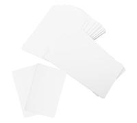 Hemobllo 100 Pezzi Etichette Vuote in PVC Resistenti 86X54Mm per Fai da Te Biglietti Artigianali e Cartellini per Bomboniere Tag Verniciabili e Stampabili per Uso Creativo e Decorativo