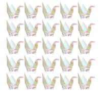 Hemobllo 100 Pezzi Handmade Origami Cranes in Pearl White Paper, Pre-Folded for Shower And Wedding Decorations