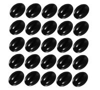 Hemobllo 100 Pezzi Occhi di Plastica Neri Ovali per Pupazzi e DIY Materiali Resistenti per Giochi Intrecciati e Creazioni Fai da Te