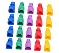 Hemobllo 100pezzi Coperture Protettive per Cavi Ethernet Cappucci per Guaina in Plastica Coperture per estremità del Connettore Protezione per Guaina della Catena Cappucci di Ricambio per C