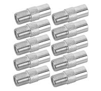 Hemobllo 10pezzi Adattatore Coassiale Tipo Femmina Maschio Connettore Per Per Ricevitore Satellitare Tv Home Theater Materiale Durevole