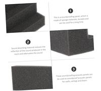 Hemobllo 12 Pannelli Fonoassorbenti Antincendio Neri 7,5x7,5x30 Cm Trappole Per Bassi Pannelli Acustici Per Ktv Home Theater e Studio Di Registrazione