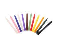 Hemobllo 12 pezzi Candele Lunghe Affusolate in Paraffina Colorate per Decorazioni Casa Matrimoni e Feste Candele Piccole e Semplici per Cene Romantiche e Speciali