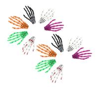Hemobllo 12 Pezzi Fermaglio per Chioma Donna a Forma di Mano Scheletro in Plastica Fluorescente Accessorio Halloween Goth per Cosplay e Feste Design Unico