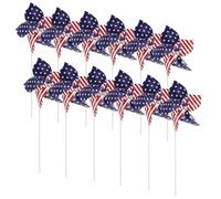 Hemobllo 12 Pezzi Mulino a Vento Decorativo per Giardino Design Patriottico del 4 Luglio, Leggero Che Ruota al Vento, per Feste e Prato Esterno