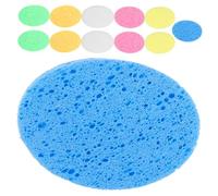 Hemobllo 12 pezzi Spugnette Ovali Colorate Spugna Cellulosa Esfoliante e Detergente Struccante Leggero e Assorbente per Pulizia Quotidiana e Rimozione Dimensioni Compatte