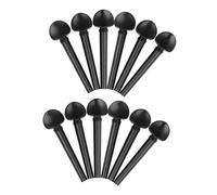 Hemobllo 12 Piroli di Accordatura in Ebano Nero per Oud, Accessori per Strumenti a Corda, Set da 12 Pezzi Manopola Antiscivolo, per Musicisti e Accordatura Professionale