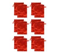 Hemobllo 12 Sacchetti in Raso con Coulisse Rosso Scuro 15x20 Cm per Custodie da Viaggio Parrucche e Extension, Borsa Porta Attrezzi per Chioma e Accessori, Organizer Portatile