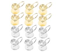 Hemobllo 12pezzi Clip Orecchini Clip Rame Leggero e Durevole Convertitori Per Trasformare Orecchini Piercing in Senza Accessori Diy Per Orecchie Design u Colore Acciaio e Oro Per Uso Quotid